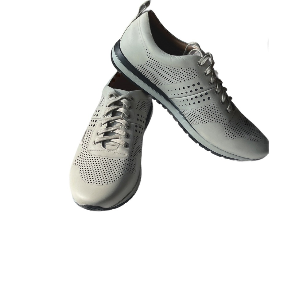 NIB Driver Club USA Mens Aventura Leather Trainer Oxford Off White Napa SZ 11.5